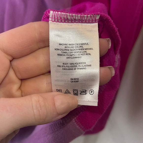 COLUMBIA Pink Two-Tone 1/4 Zip Pullover Fleece Jacket M - Picture 4 of 4